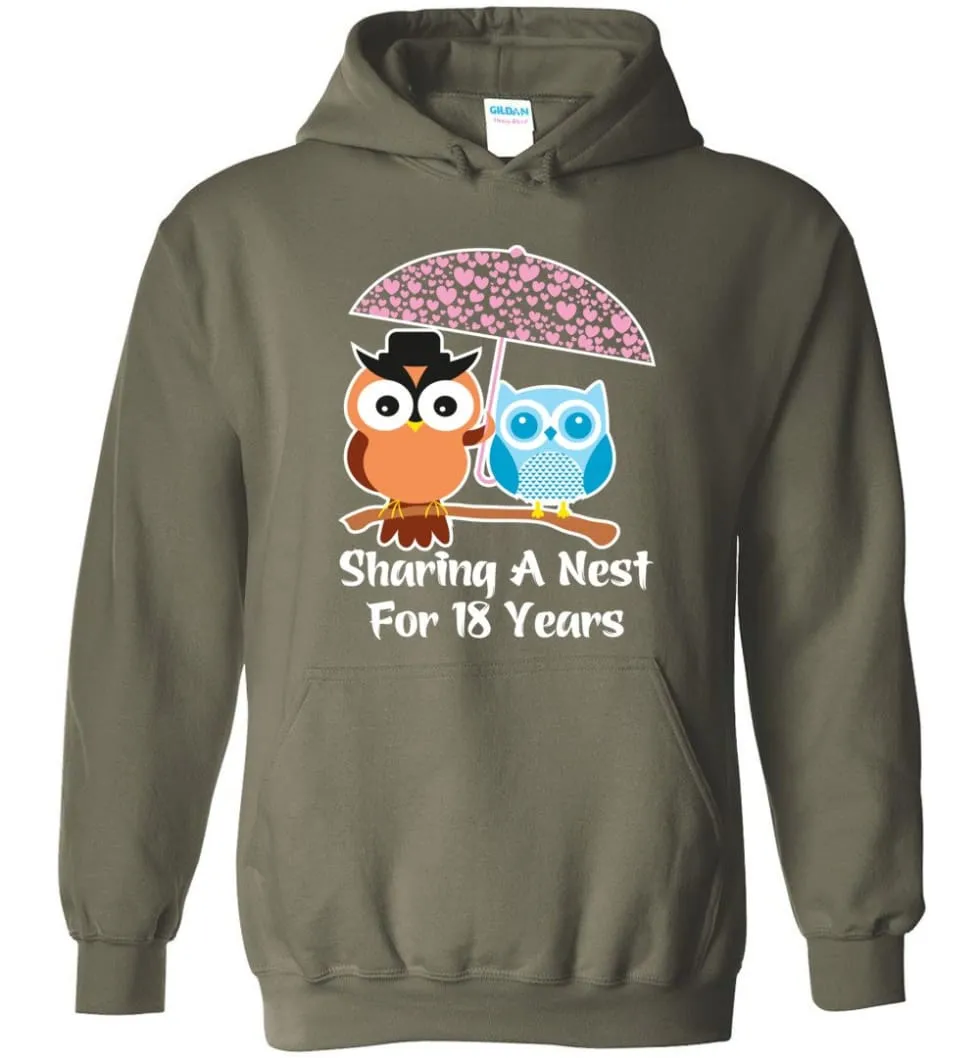 18 Years Wedding Anniversary Gifts Valentine's Day Hoodie