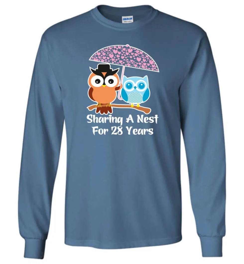 28 Years Wedding Anniversary Gifts Valentine's Day Long Sleeve T-Shirt