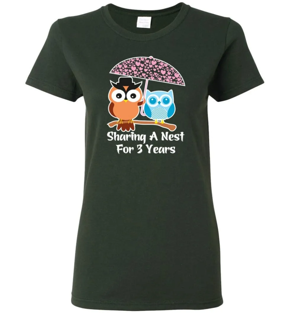 3 Years Wedding Anniversary Gifts Valentine's Day Women Tee