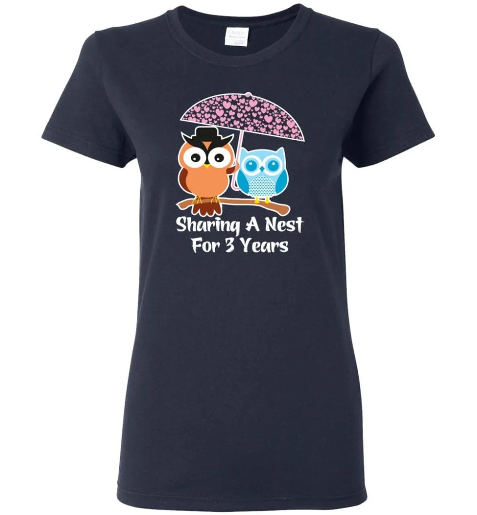 3 Years Wedding Anniversary Gifts Valentine's Day Women Tee