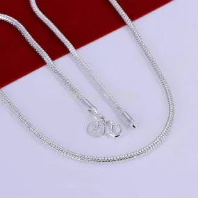 3mm 22 inches Silver plated Italian Necklace Chain