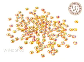 4mm AB Orange Round Point Top Acrylic Rhinestone - 50 pcs