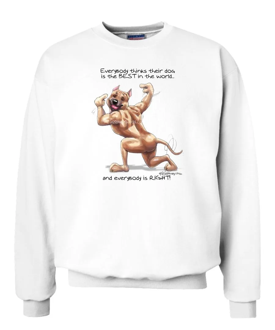 American Staffordshire Terrier - Best Dog in the World - Sweatshirt