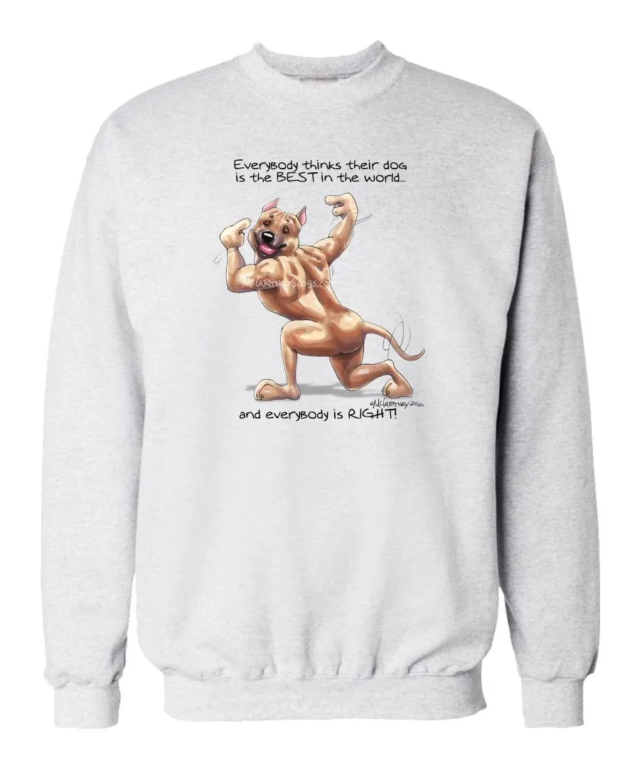 American Staffordshire Terrier - Best Dog in the World - Sweatshirt