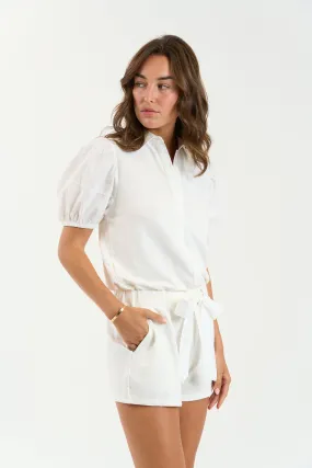 Barrett Romper ~ Coconut Milk