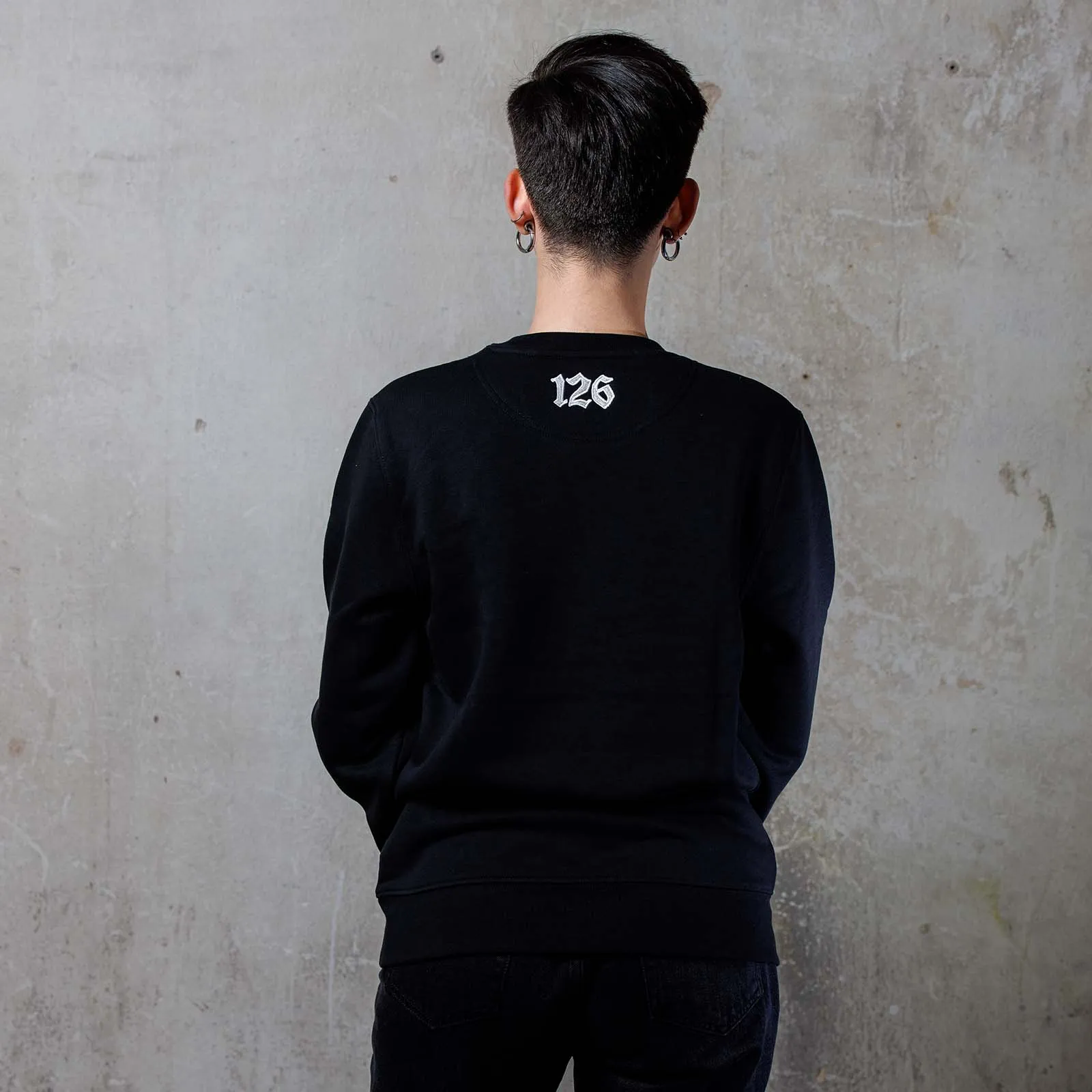 Baseball Logo Crewneck (Black/Fair Wear)