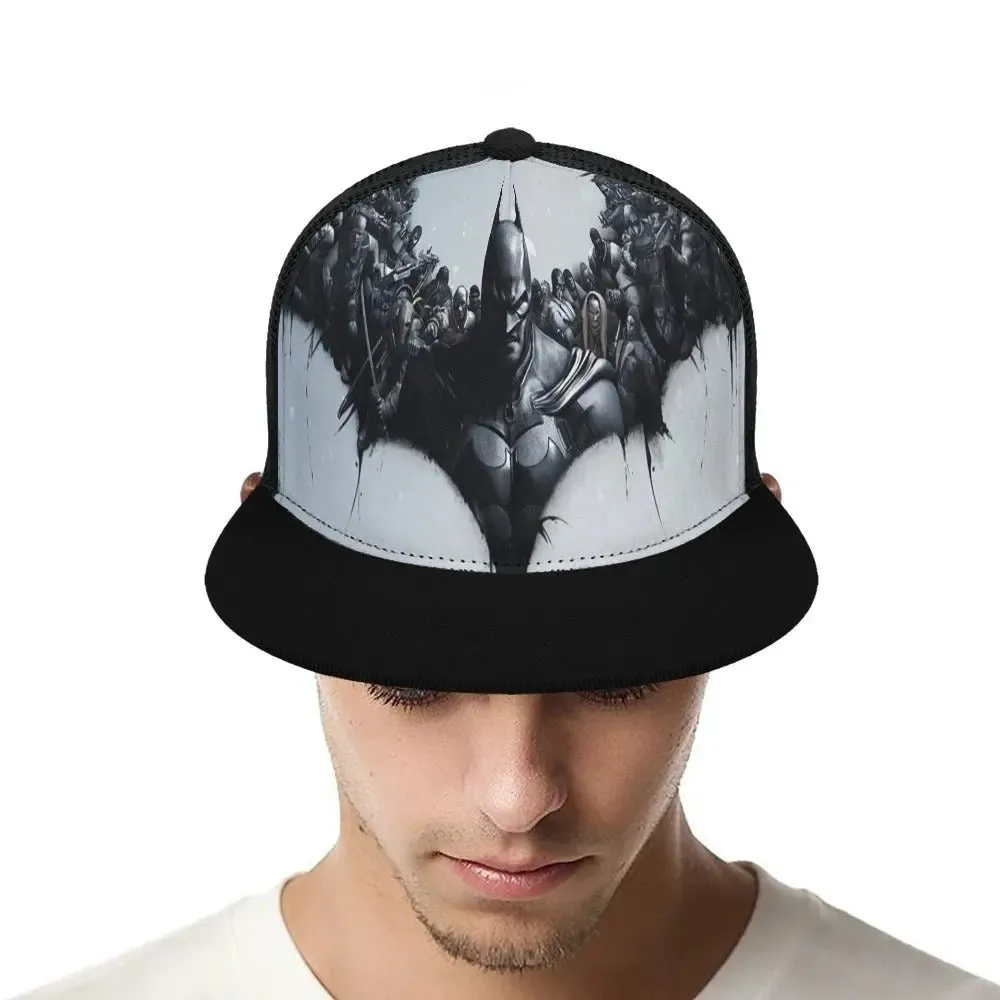 Batman Baseball Cap Flat Rear Hollow GOTHAM-Inspired Batman Baseball Cap - Flat Rear Design with Hollow Detail