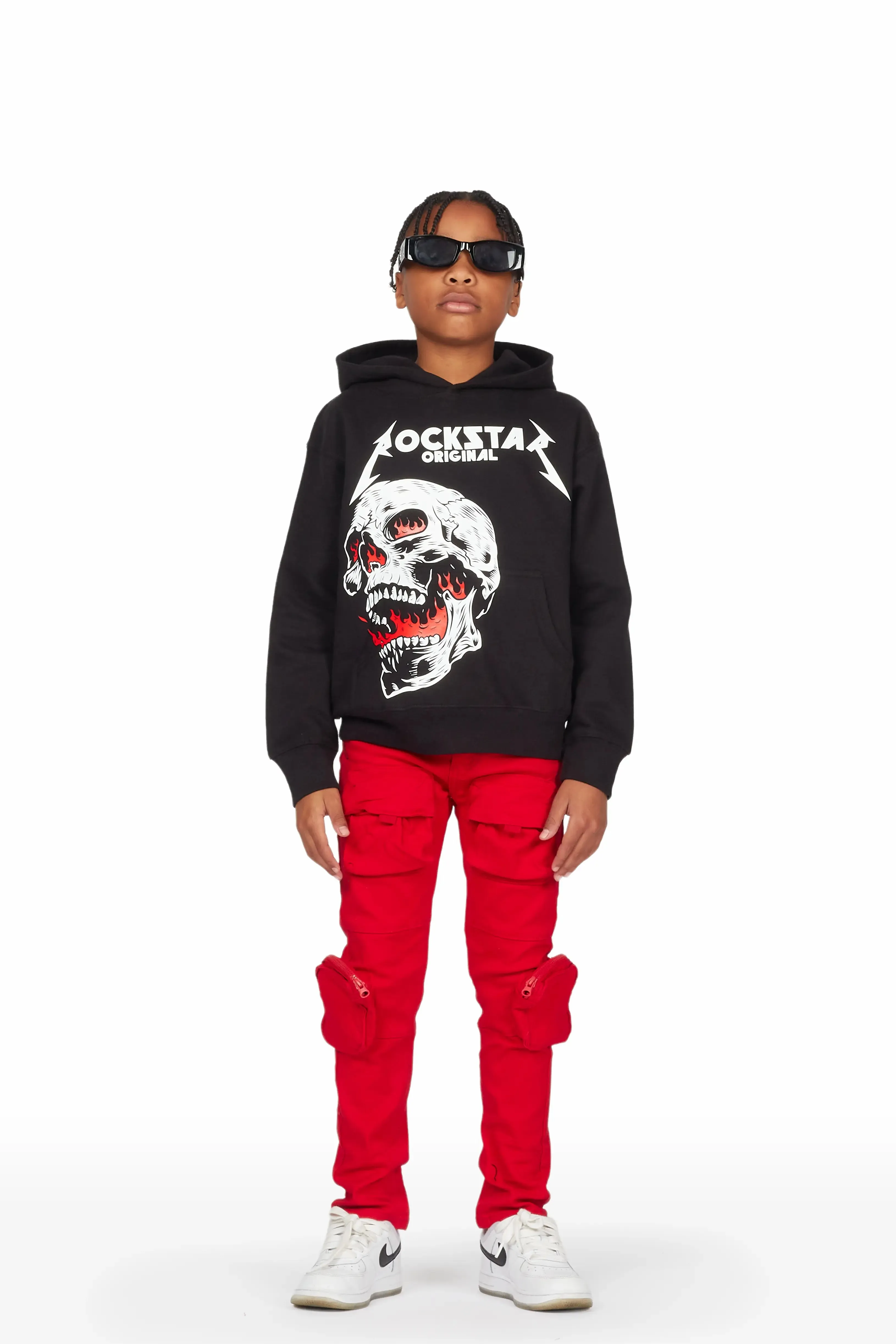 Boys Mungo Red Cargo Jean