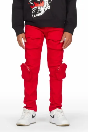 Boys Mungo Red Cargo Jean