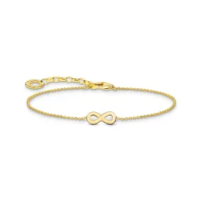 Bracelet with infinity pendant - gold