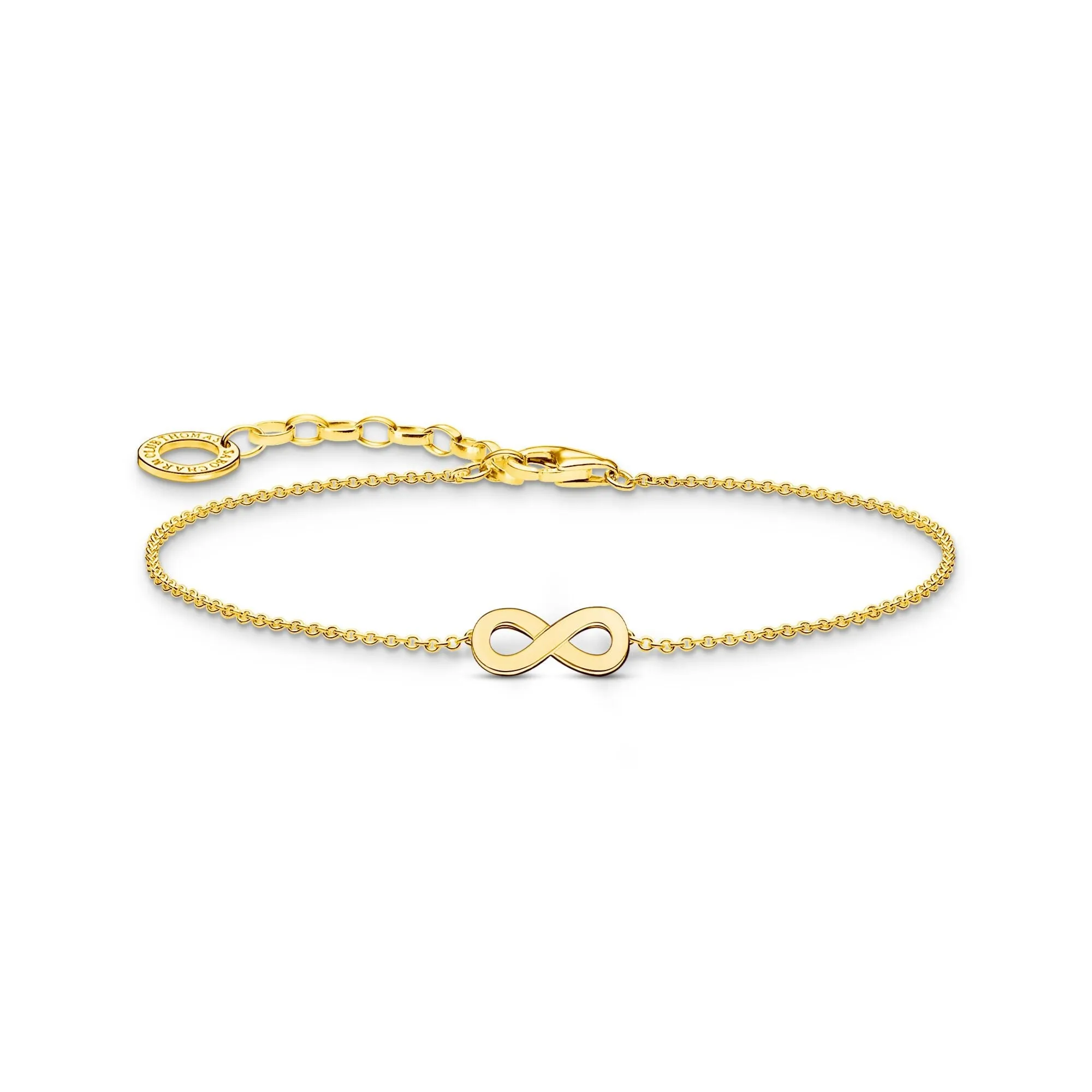 Bracelet with infinity pendant - gold