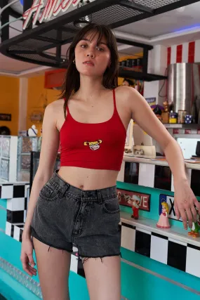 Bratty Pickles Red Cami Top