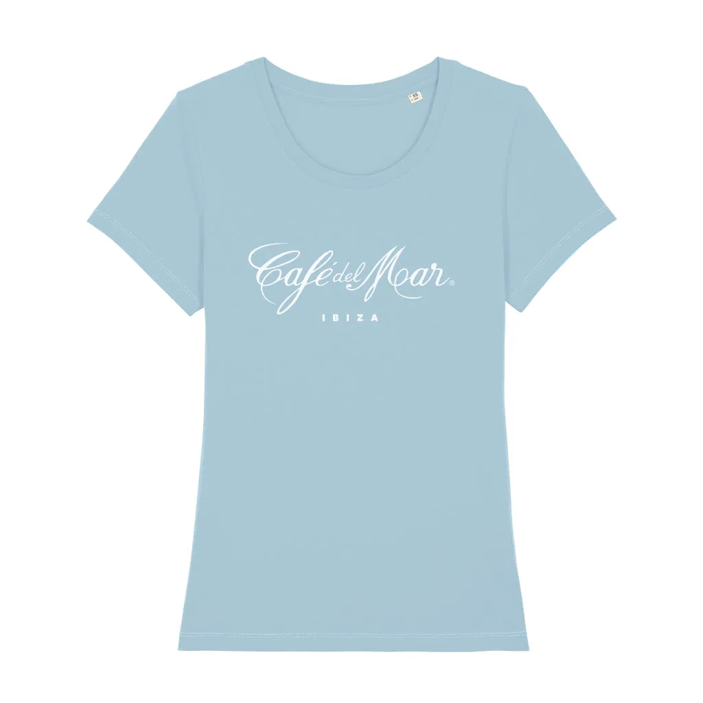 Café del Mar Ibiza White Logo Women's Iconic Fitted T-Shirt