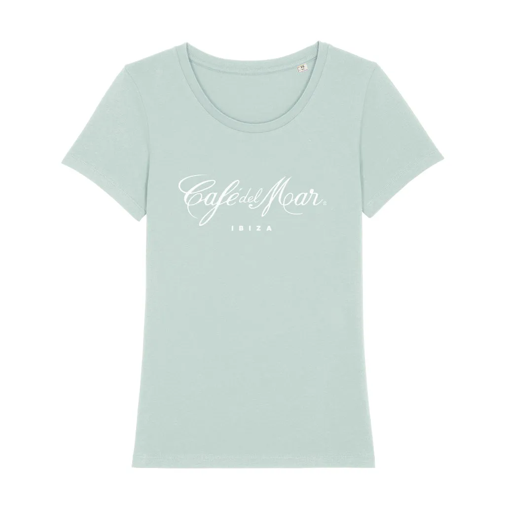 Café del Mar Ibiza White Logo Women's Iconic Fitted T-Shirt