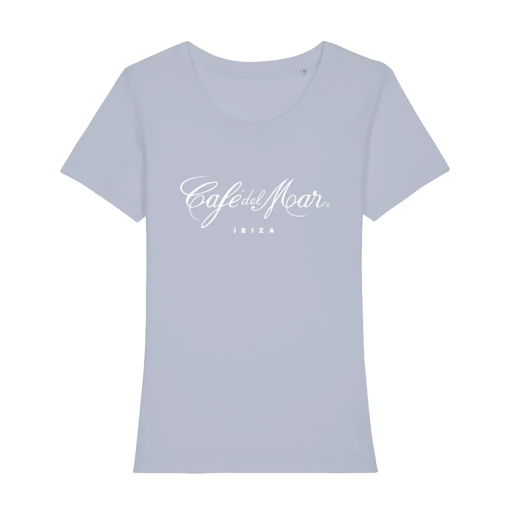 Café del Mar Ibiza White Logo Women's Iconic Fitted T-Shirt