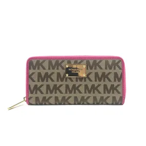 Canvas Wallet with Hot Pink trim