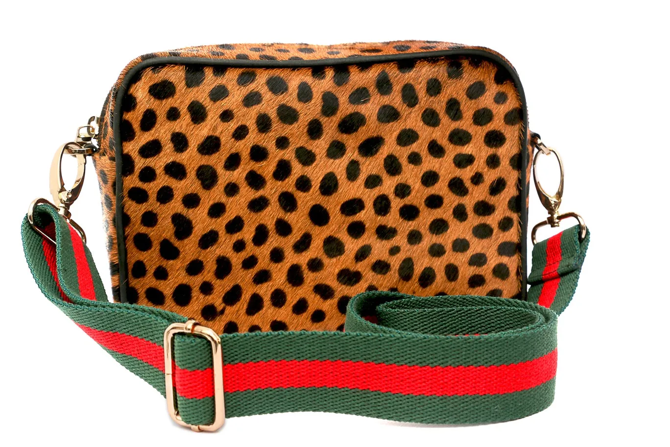 Cheetah Leather Camera Bag