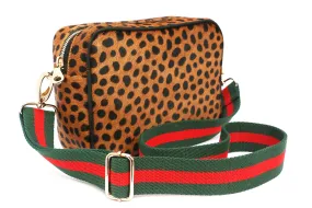 Cheetah Leather Camera Bag