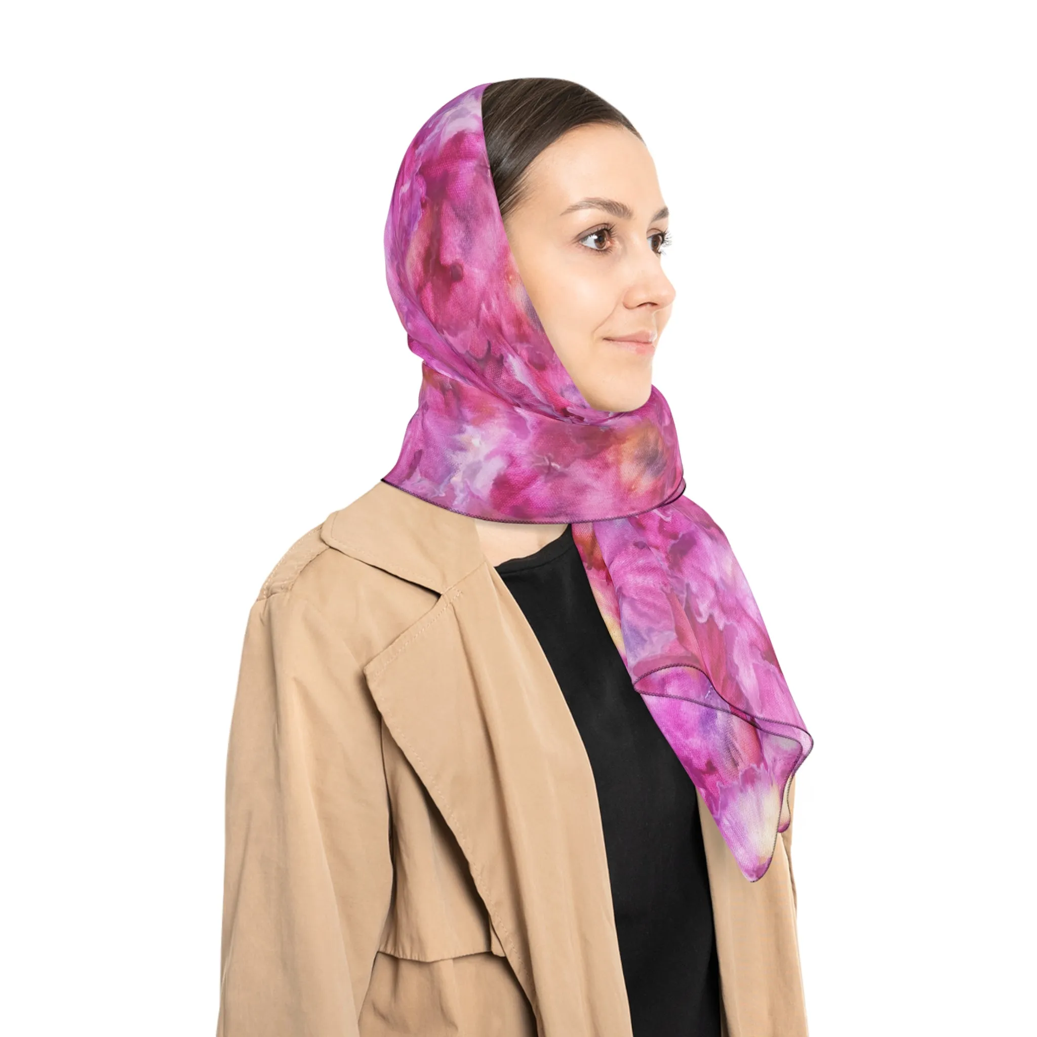 Chiffon Scarf - Sunset Blush Print