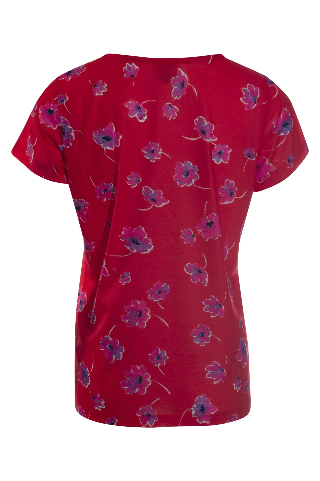 Colourful Top with Diamante detail | Red Pink Poppy | 6151AR