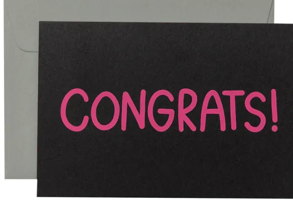 Congrats Pink Card