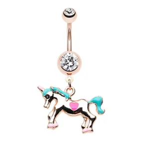 CUTEass Unicorn Belly Dangle