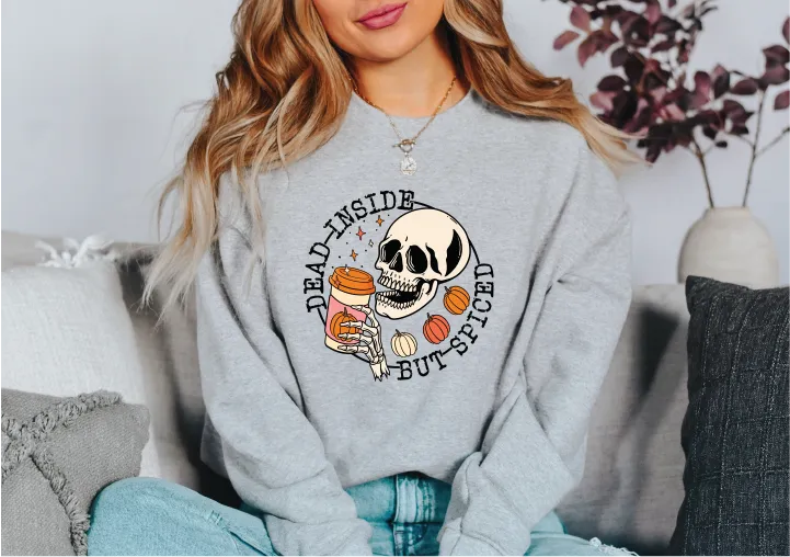 Dead Inside but Spiced Classic Crew Neck Sweater