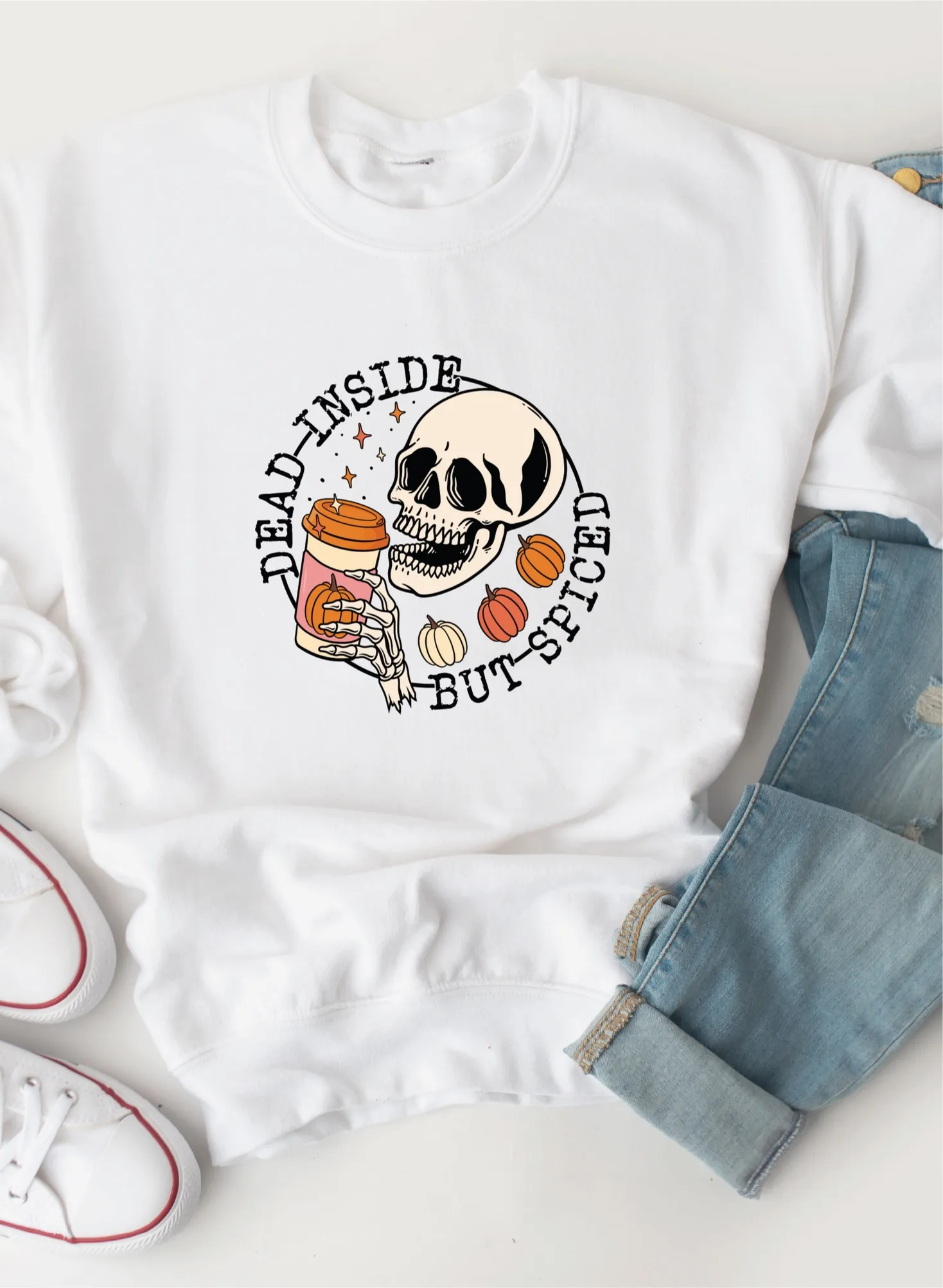 Dead Inside but Spiced Classic Crew Neck Sweater