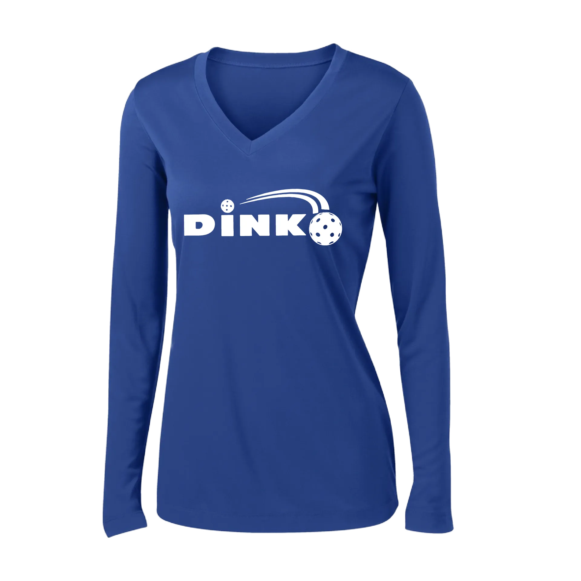 Dink | Women's Long Sleeve V-Neck Pickleball Shirts | 100% Polyester