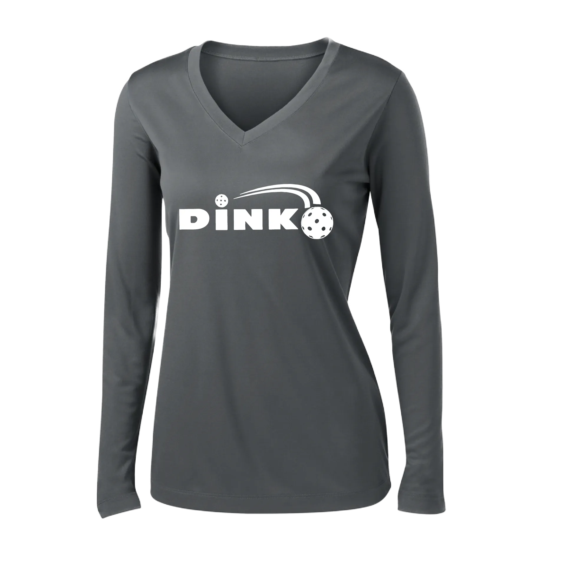 Dink | Women's Long Sleeve V-Neck Pickleball Shirts | 100% Polyester