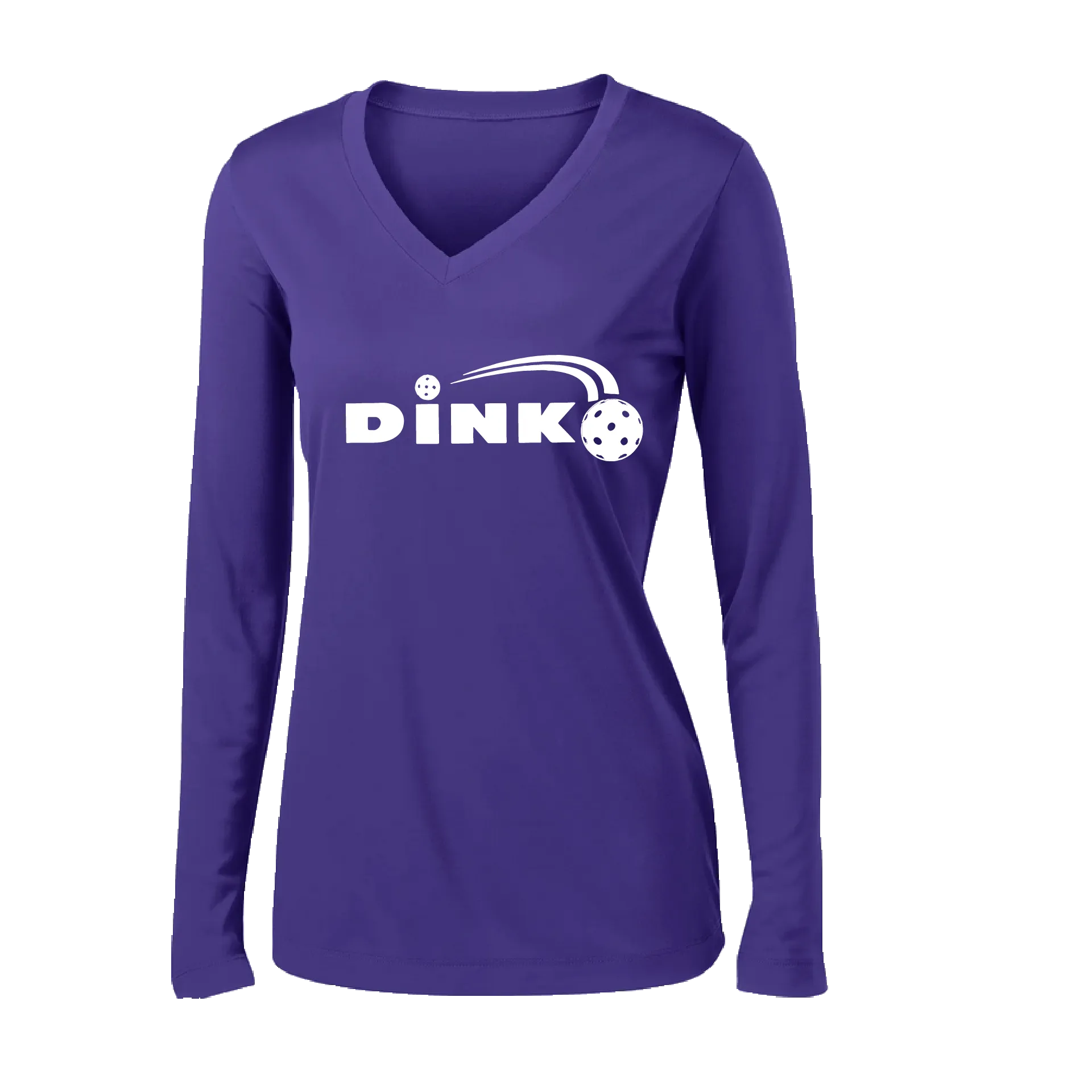 Dink | Women's Long Sleeve V-Neck Pickleball Shirts | 100% Polyester