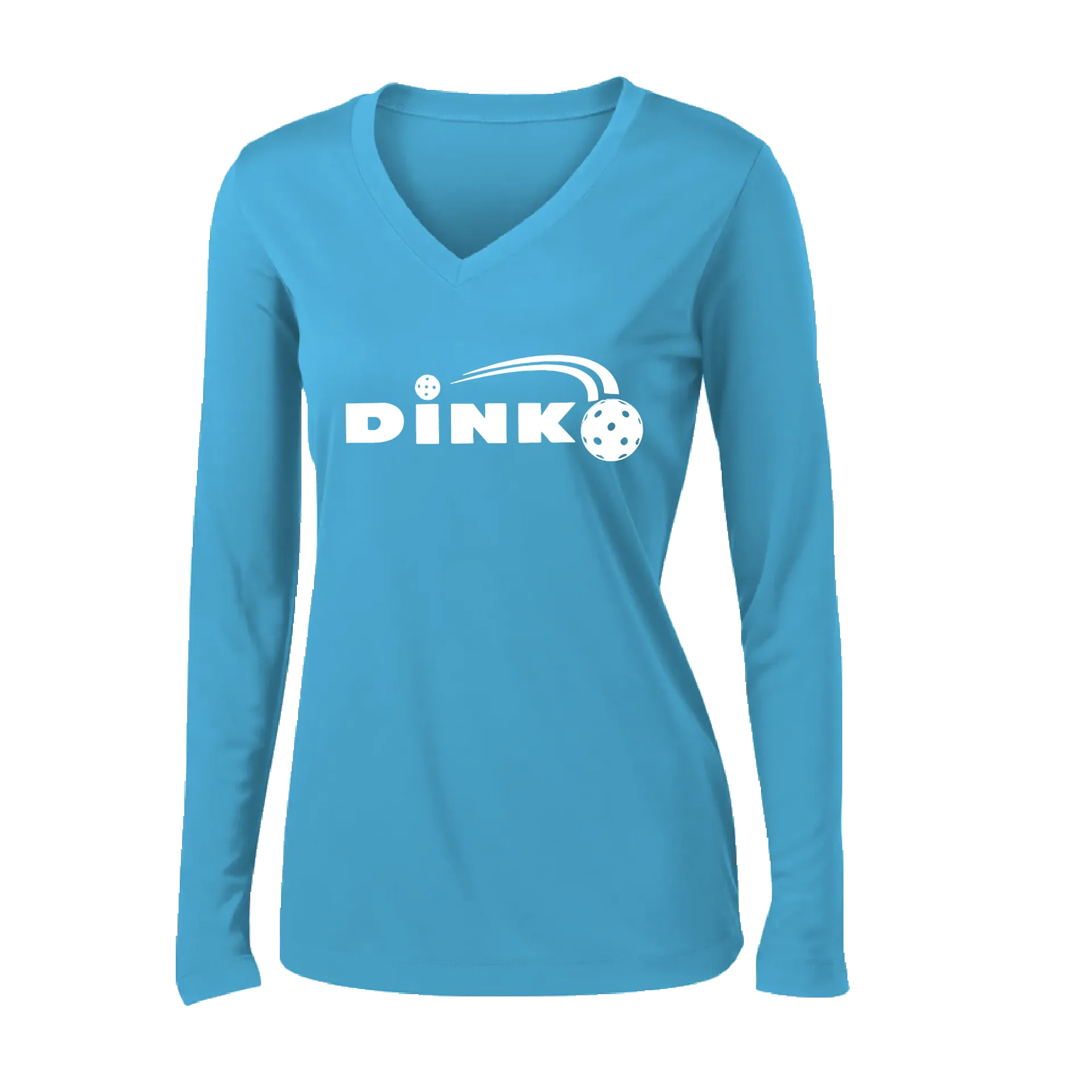 Dink | Women's Long Sleeve V-Neck Pickleball Shirts | 100% Polyester