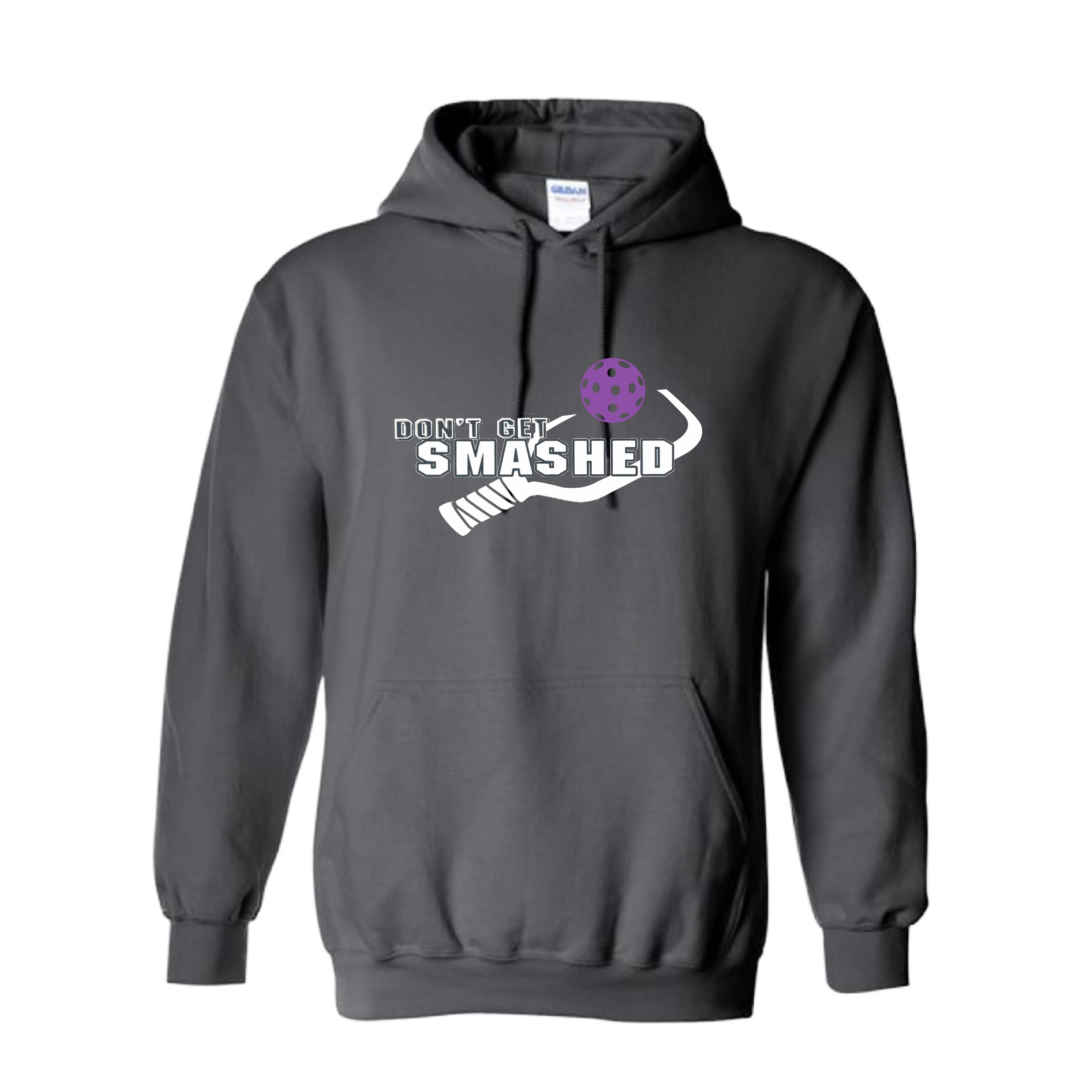 Don't Get Smashed Customizable (Colors Purple White Yellow) | Unisex Hoodie Pickleball Sweatshirt | 50% Cotton 50% Polyester