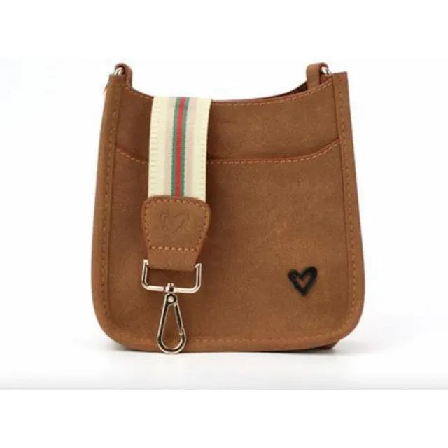 Elm Mini Vegan Suede Messenger - Brown