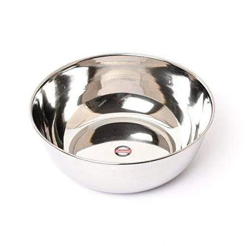 Embassy Vinod Vati / Serving Bowl, Size 12, 1800 ml, 21.6 cms (Pack of 4, Stainless Steel)