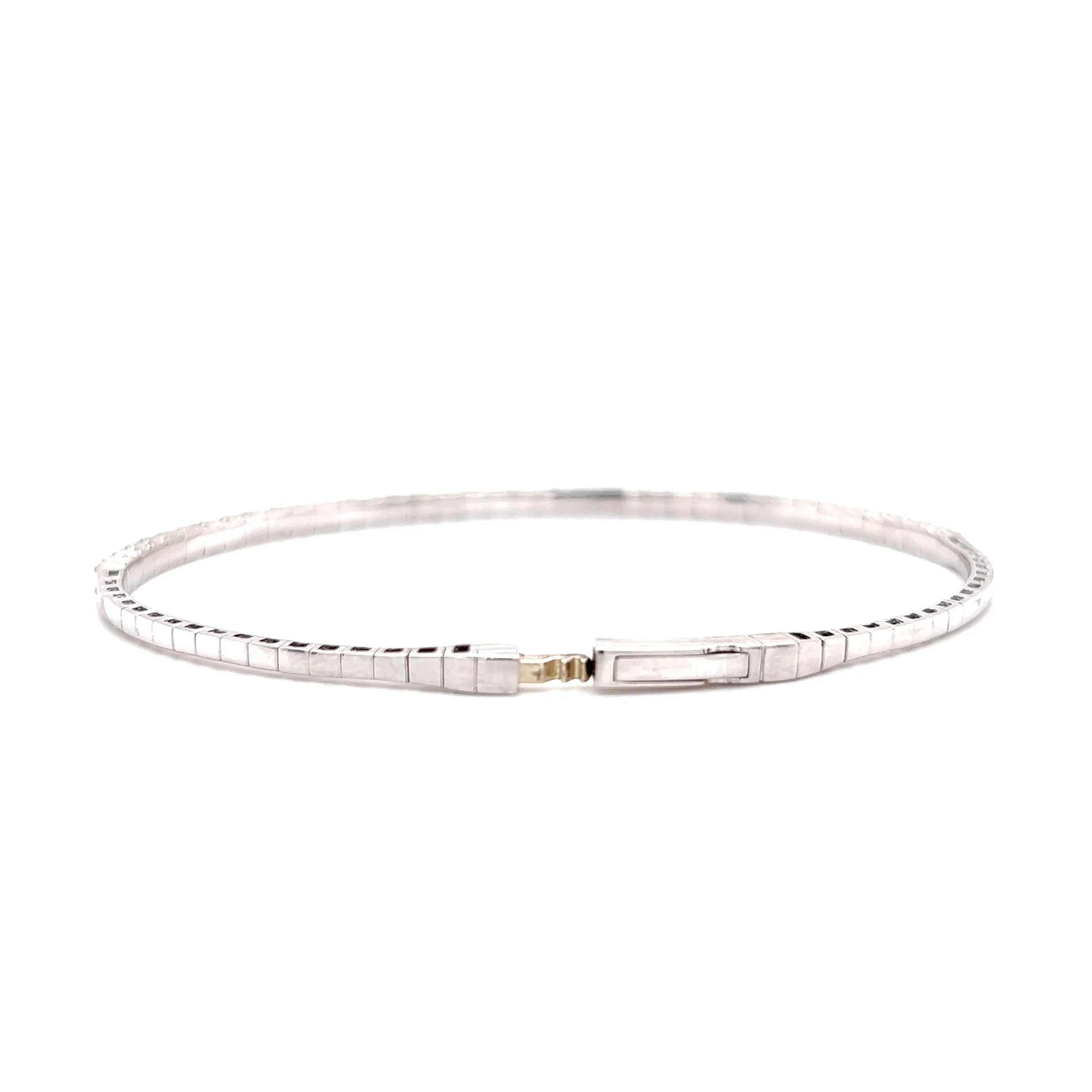 Flexible Bangle Bracelet with 1.48ctw of Diamonds in 14K White Gold