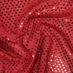 FS585_5 Red Poly Jersey 3MM Sequins