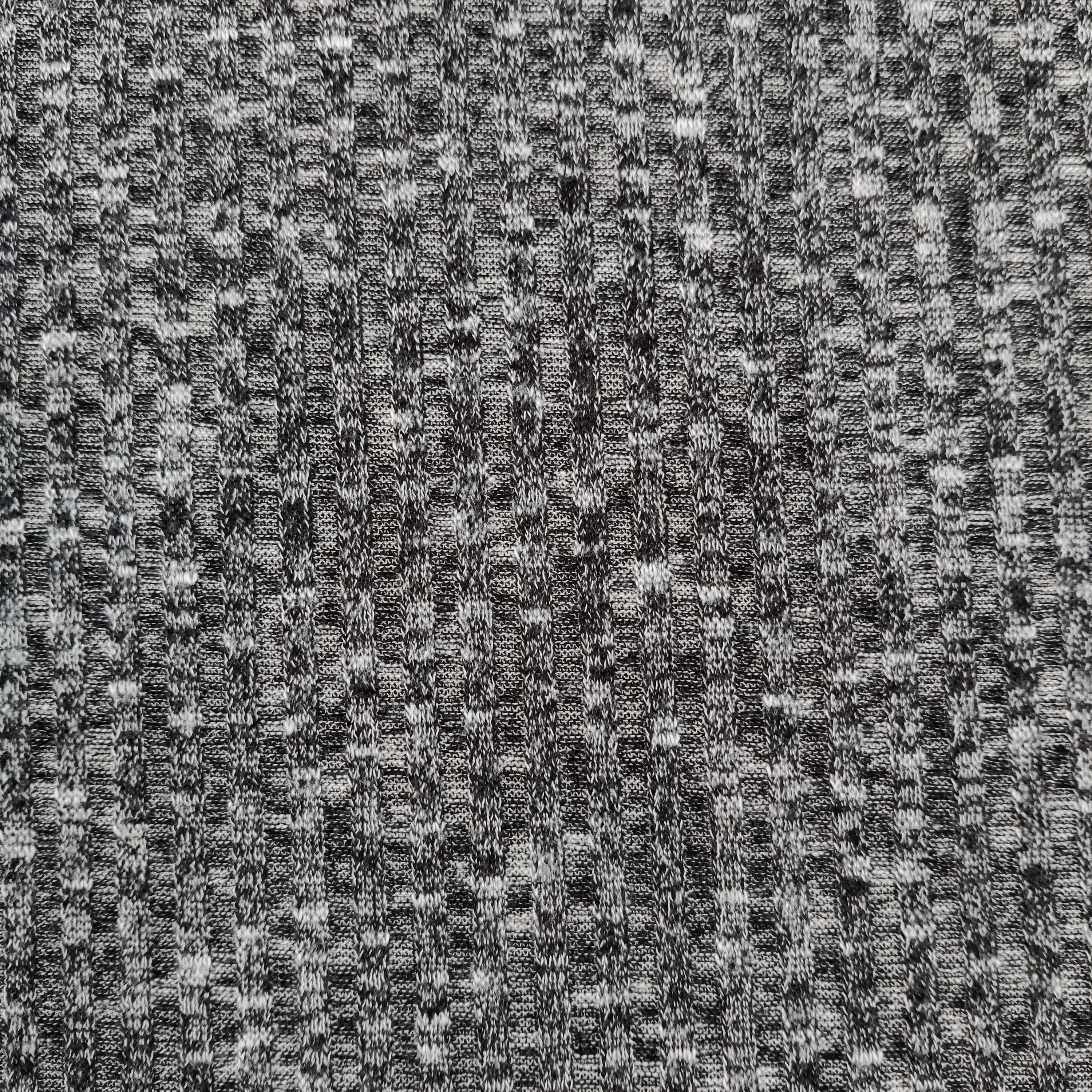 FS718 Viscose Rib Stretch Knit Fabric Grey