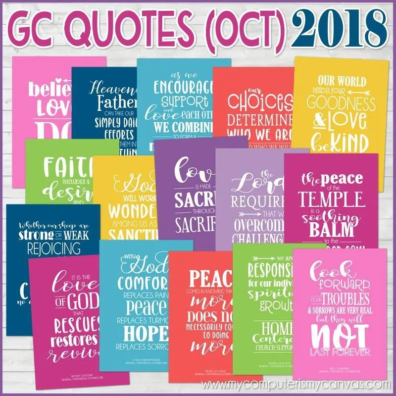 General Conference Quotes {October 2018} FREEBIE