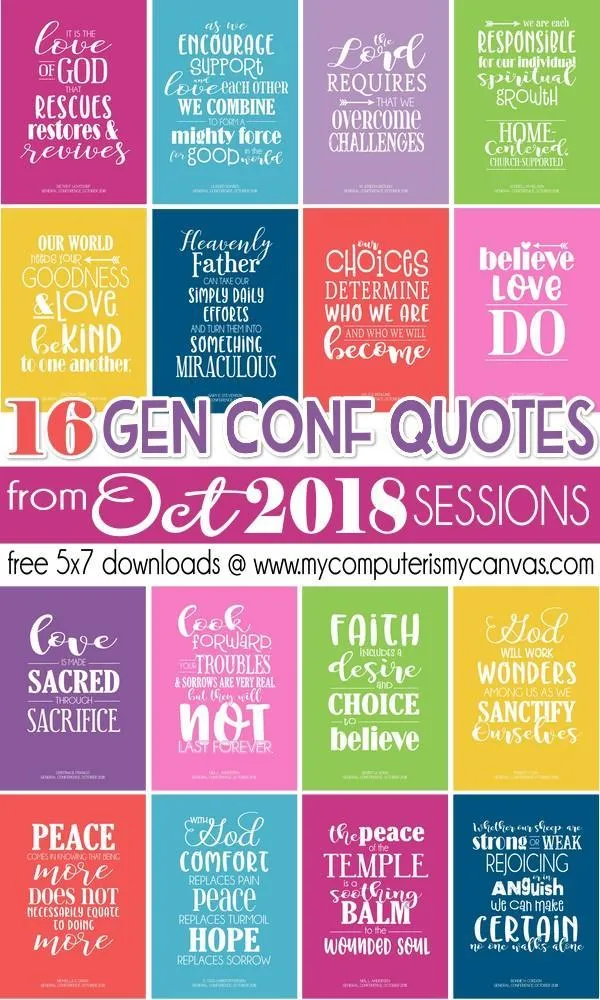 General Conference Quotes {October 2018} FREEBIE