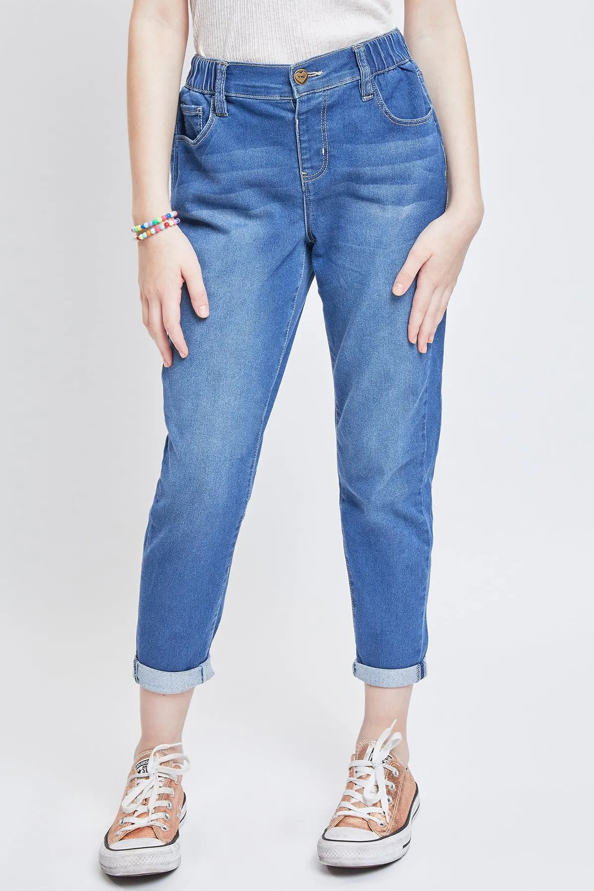 Girls Pull On Balloon Fit Jeans