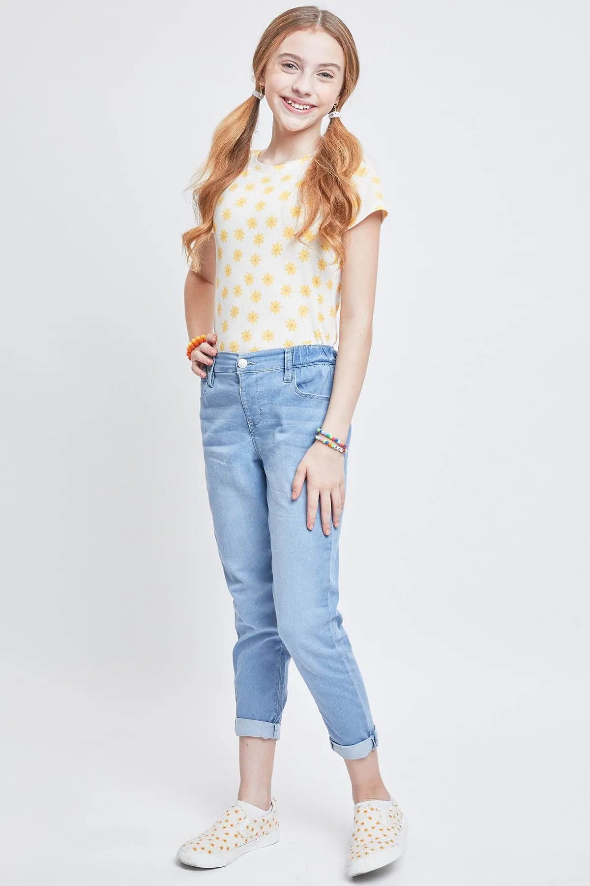 Girls Pull On Balloon Fit Jeans