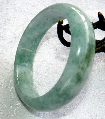 Good Green Genuine Natural Burmese Jadeite Bangle Bracelet 59 mm (BB2936)