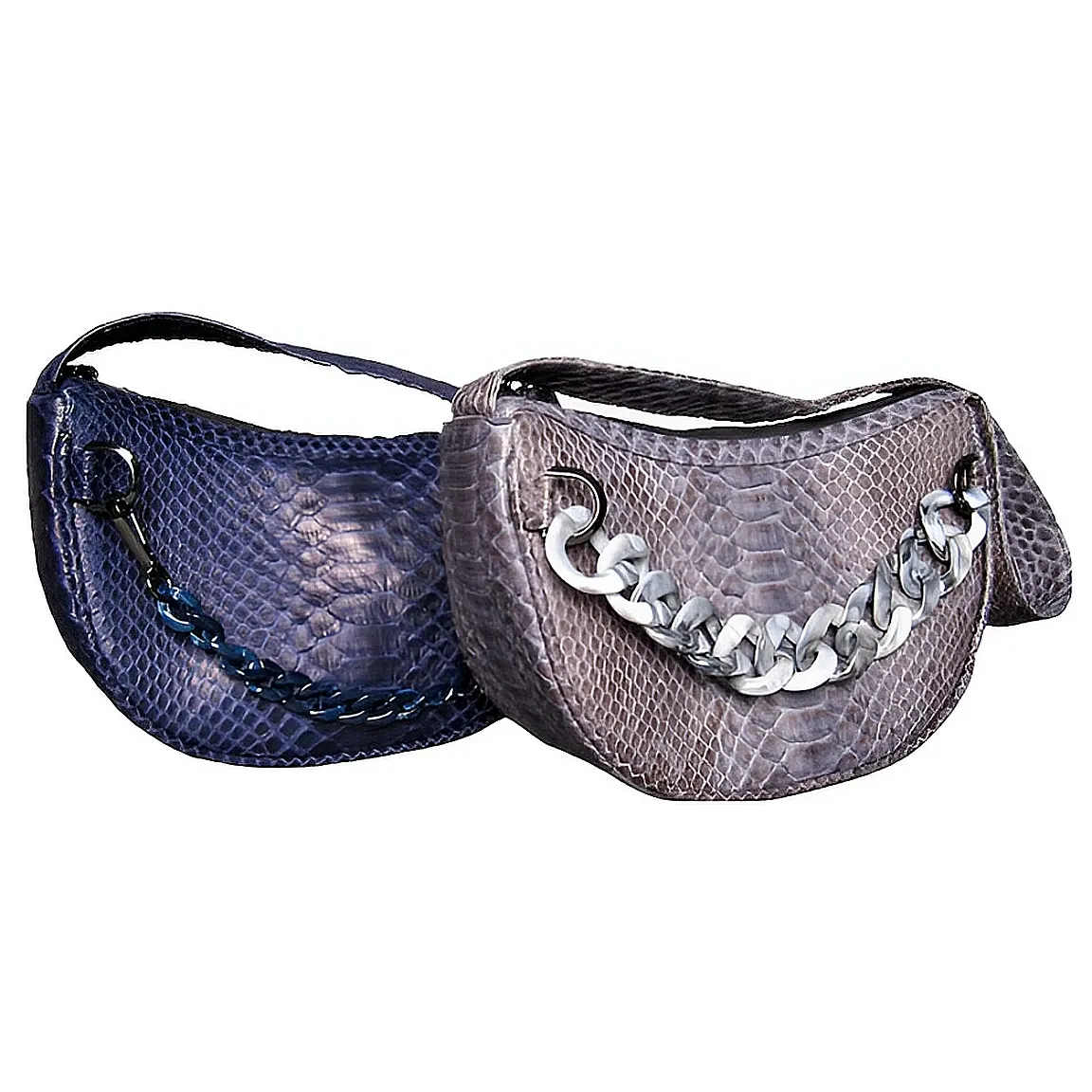 Grey Half Moon Bag