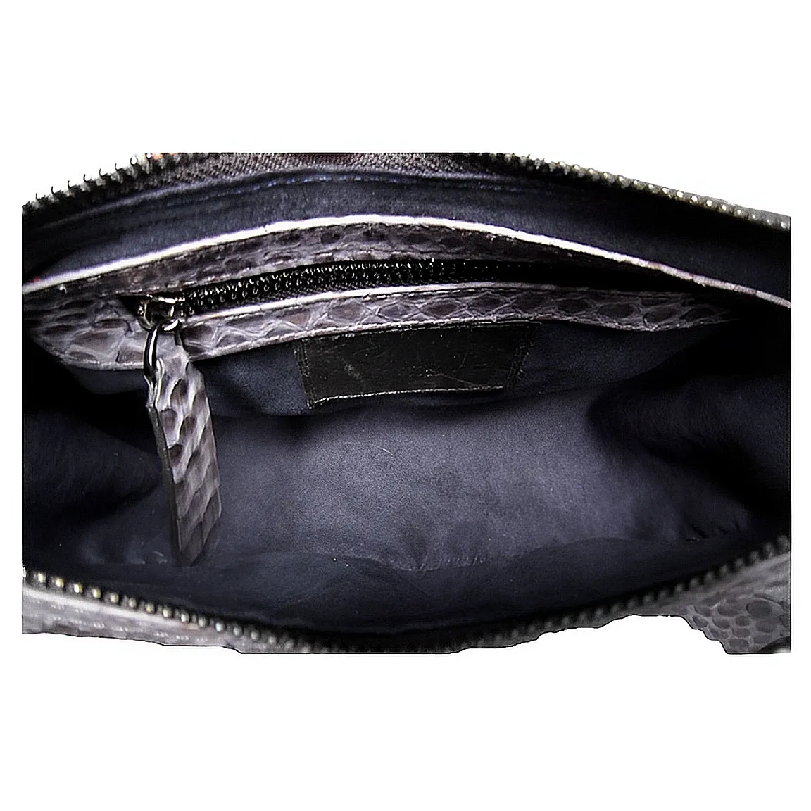 Grey Half Moon Bag