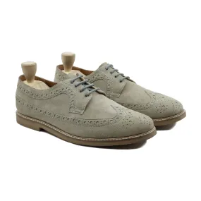 Hemat - Men's Grey Kid Suede Derby Shoe