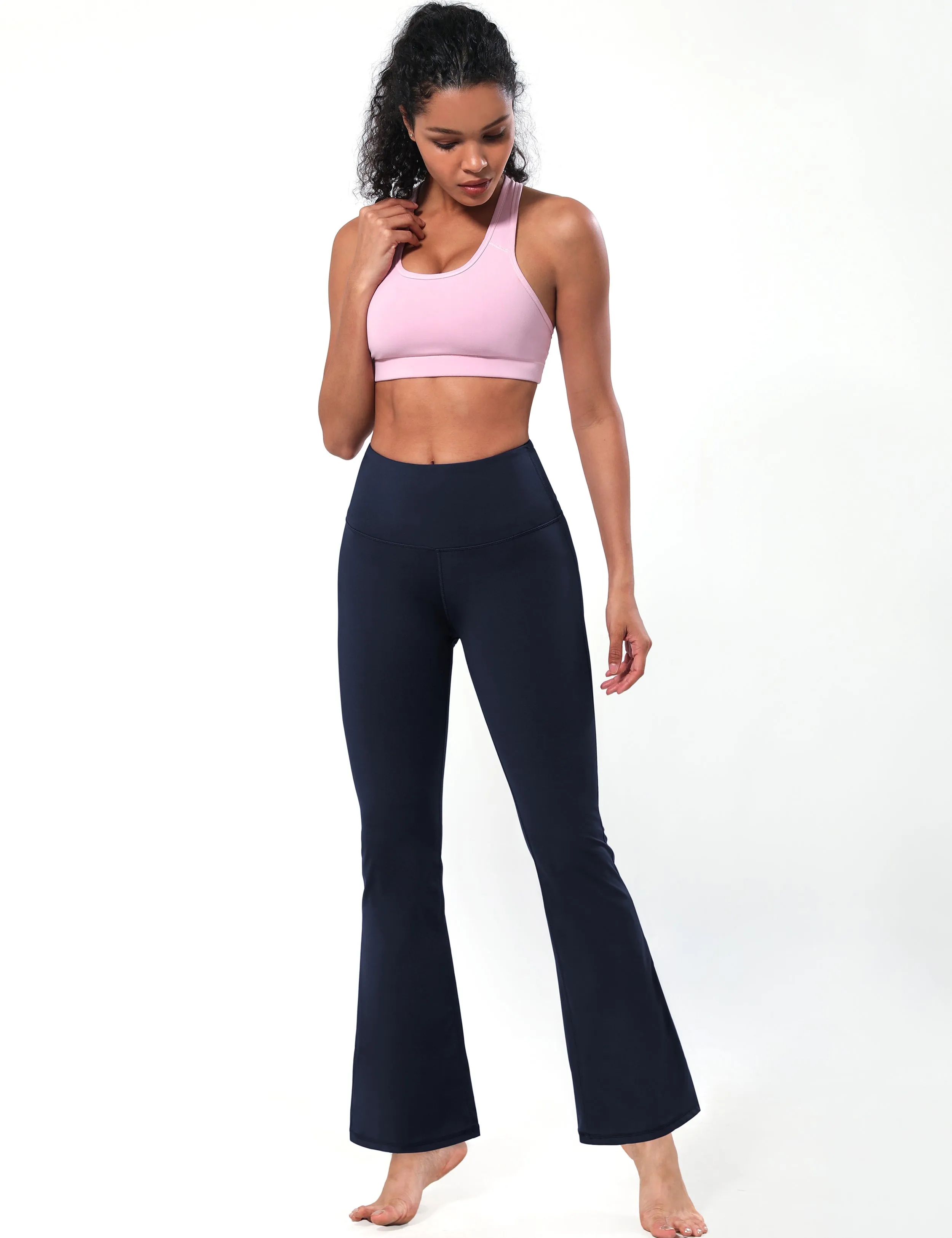 High Waist Bootcut Leggings navyblue