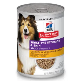 Hill's Science Diet Adult Sensitive Stomach & Skin Chicken & Vegetable Recipe Canned Dog Food