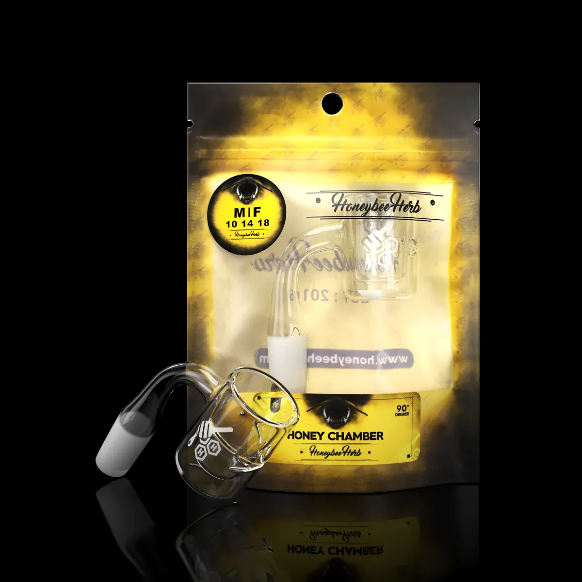 HONEY CHAMBER QUARTZ BANGER - 90° DEGREE | YL