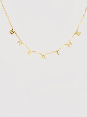 Just Breathe Gold Necklace